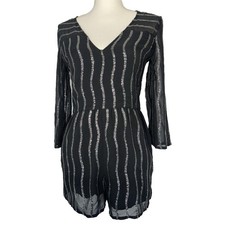 Mameluco Castle Core Fairy Goth Bell Sl Abercrombie & Finch negro y lentejuelas talla 00
