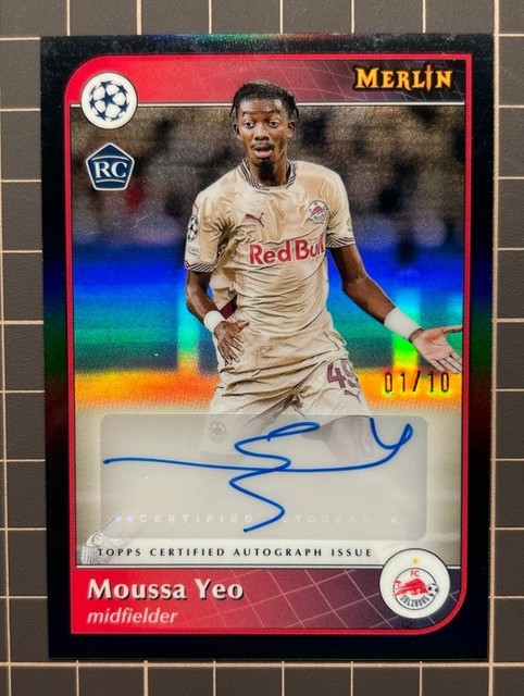 Moussa Yeo 2024-25 Topps Merlin UCC Auto Black Refractor 01/10 RC #AU-MY