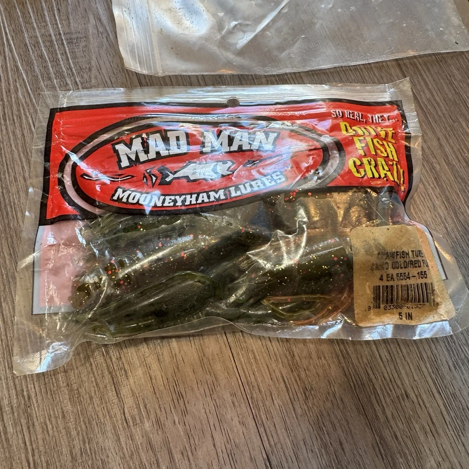 Lote de señuelos de pesca y cebo suave de colección raros coleccionables mezcla zoom mad man plantillas Foto 3 de 4