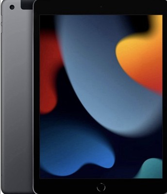 Apple iPad 10.2in 64GB Wi Fi Space Gray Tablet w/ Fingerprint Scanner 32GB