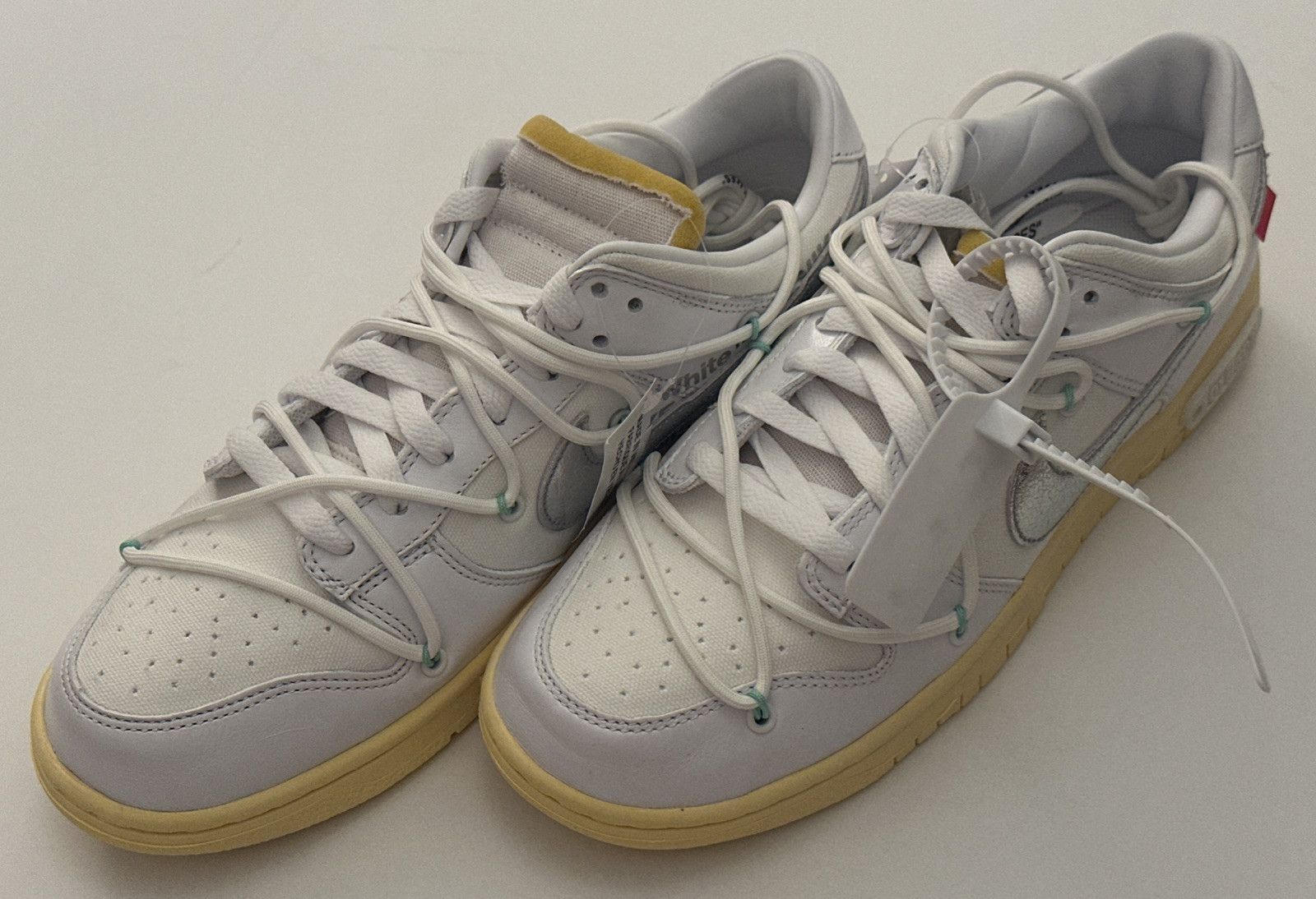 OFF WHITE X NIKE Nike Dunk Low x Off White "Lotto 1" Taglia 9 Nuove con scatola Mai indossate Deadstock!!