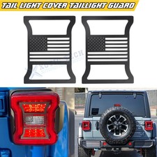 Aluminum US Flag Taillight Protector Cover Trim For Jeep Wrangler JL JLU 2018+