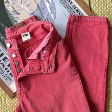 Vintage Women  s Levi  s Red Button Fly Made In USA 100 Cotton EUC Size 7M Rare