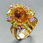 Fine Art Natural Tourmaline Ring 925 Sterling Silver Size 7 /R448413