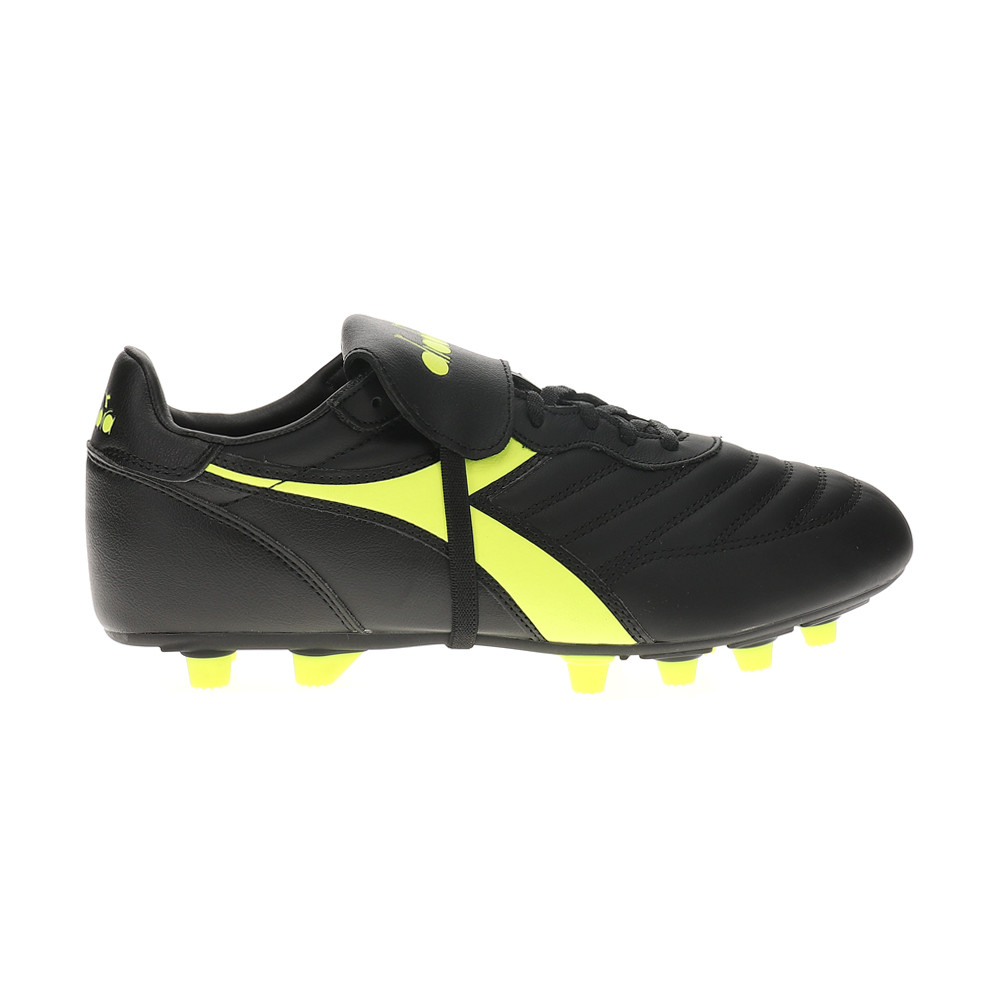 diadora Brasil Lt T Mdpu Soccer Cleats Mens Black, Yellow Sneakers