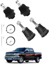 4pc Front Upper Lower Ball Joint Suspension Set For Chevy Silverado Gmc Sierra