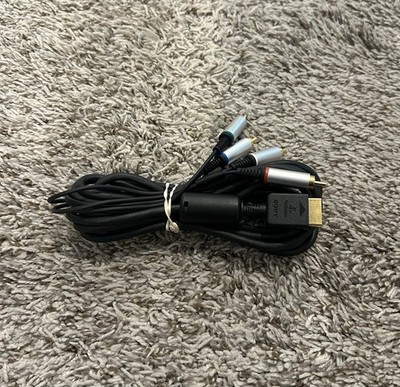 Official OEM Sony Playstation PS2 PS3 Gold Tip Component HD AV Cable TESTED