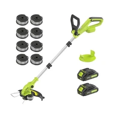 Electric String Trimmer Cordless with 2x2.0Ah Battery, 20V Battery Powered 12...