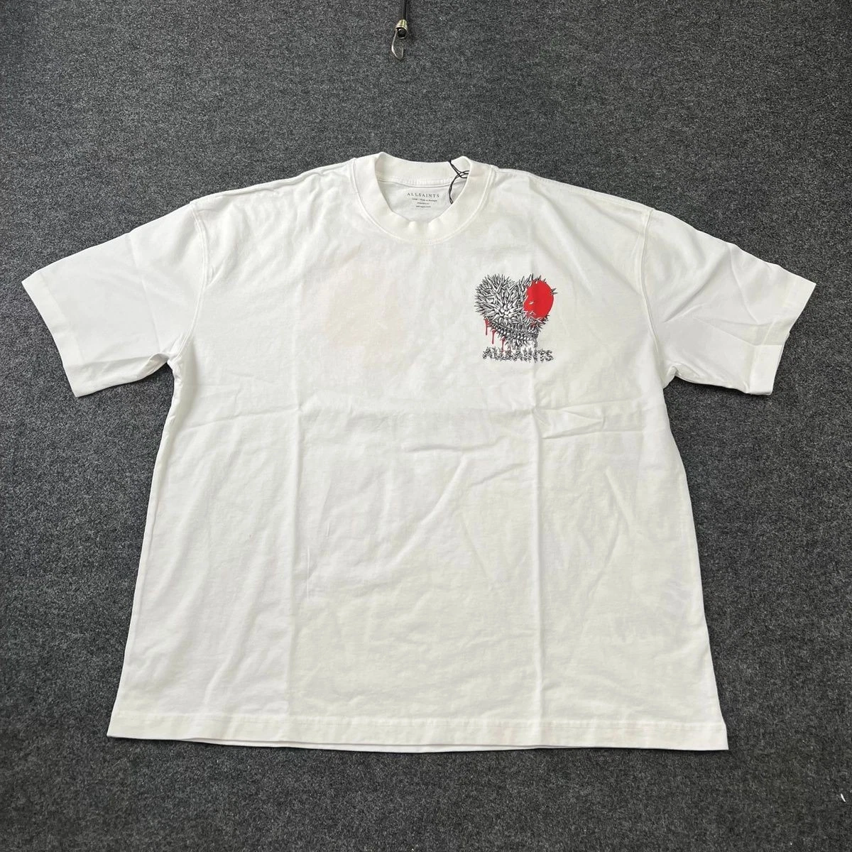 T-shirt en coton porté oversize avec logo graphique Longchamp Blanc ref