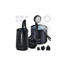 Portable Camping Shower 10000mAh Rechargeable 5-Speed Waterproof Pump 20L