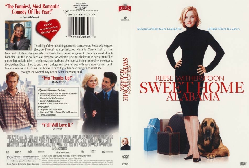 Sweet Home Alabama DVD Reese Witherspoon Josh Lucas Patrick