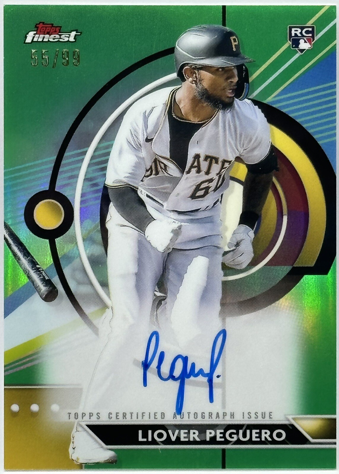 2023 Topps Finest - Finest Autographs Green Refractor #FA-LP Liover Peguero /99