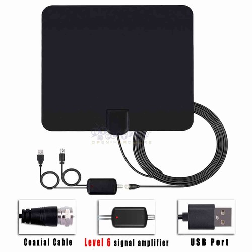 300 millas HD Digital Interior VHF UHF HDTV TV Antena amplificada Señal Alta ganancia - Imagen 12 de 12