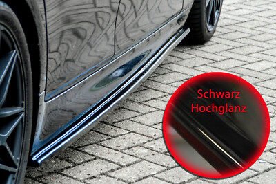 Seitenschweller aus ABS passend für BMW 5er mit M-Paket M5 F10 F11 Schwarz Glanz