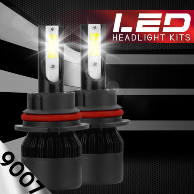 XENTEC 9007 HB5 LED Headlight Bulb Kit Low High Beam 6000K 90W 180000LM White.
