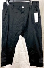 Helmut Lang Black Lafer Twill Taped Crop Men's Pants Size 30 NEW WITH TAGS