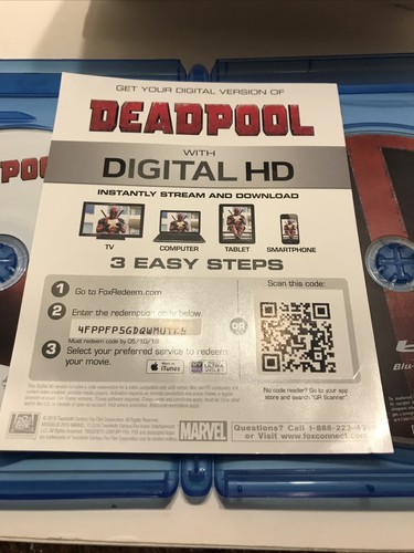 Deadpool (Blu-ray/DVD, 2016) w/ Sleeve - Picture 6 of 9