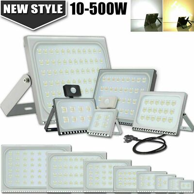 LED Fluter mit Bewegungsmelder/Stecker 10-500W Außen Strahler Scheinwerfer IP65