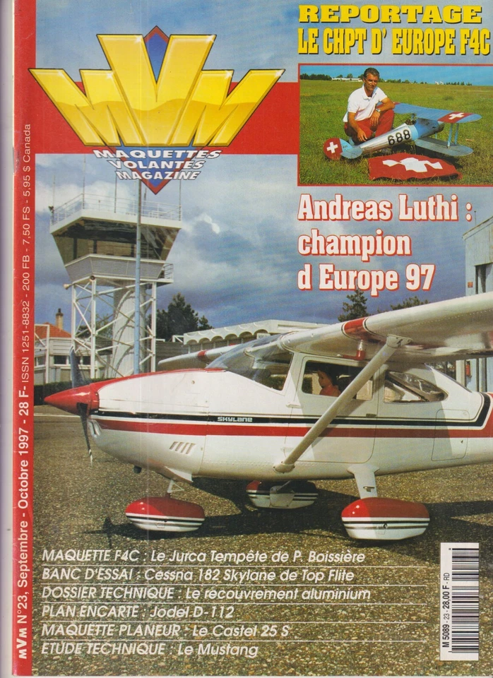 MVM Nr. 23 PLAN: JODEL D-112 / JURCA TEMPETE / CESSNA 182 / CASTEL 25S / MUSTANG - Bild 1 von 2