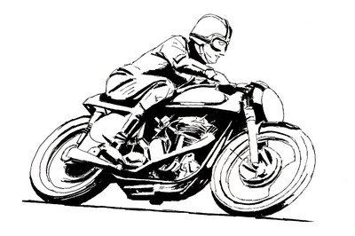 VINTAGE CAFE RACER MOTORCYCLE ART POSTER PRINT STYLE A 36x54 BIG 9 MIL PAPER