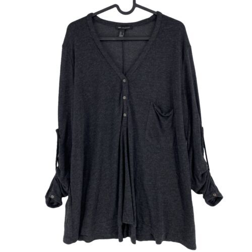 Tensione in - Maglia scollo a V fronte-retro in pura lana
