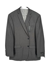 MARC NEW YORK Men's Suit Jacket Size 46L Charcoal Slim Fit Casselman