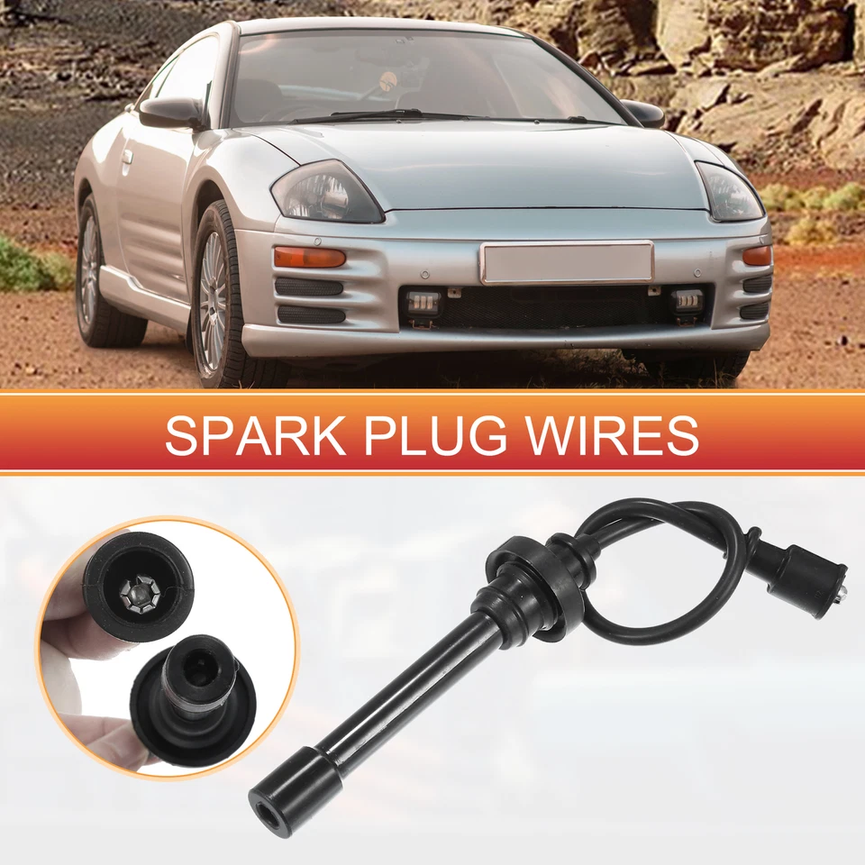 Cable de bobina de encendido de cable de bujía 2 piezas No.MD338623 para Mitsubishi Lancer 02-06 Foto 2 de 4