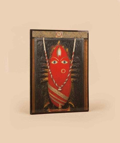 Isha Life Linga Bhairavi Photo - Kumkum 6x8 (Framed with Back Stand) - Picture 3 of 3