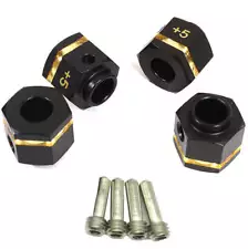 Powerhobby Brass Wheel Hex Black 12mm FOR Traxxas TRX-4