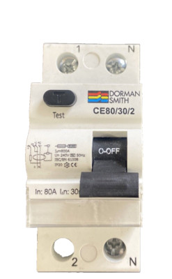Dorman Smith CE80/30/2 80A 30MA RCD RCCB TYP AC 2 POLIG