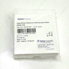 Fisher 22037200 Selectfrost Adhesion Microscope Slides White Tab 25 x 75 x 1.0mm