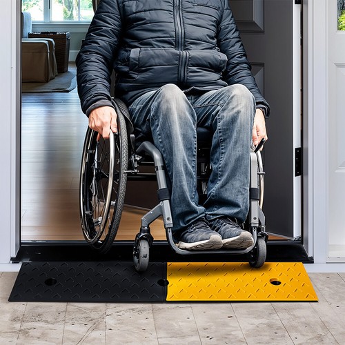 2X Heavy Duty Rubber Wheelchair Ramps Threshold Kerb Ramp Mobility Scooter Ramps - Picture 107 of 186