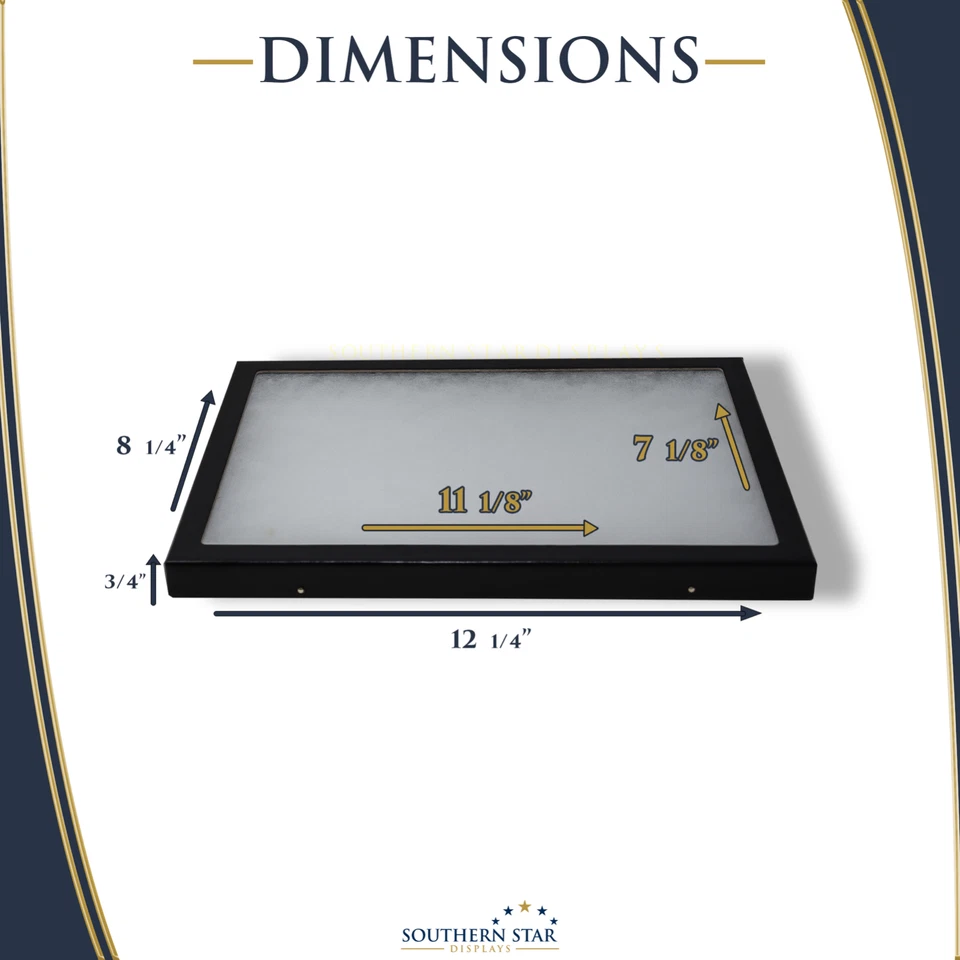 3 Pack of 8 x 12 x 3/4 Riker Display Cases Boxes for Collectibles Jewelry & More - Image 2 of 3