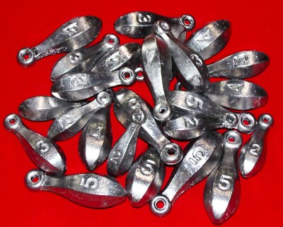 fishing sinkers 2. 3, 4, 5 oz, 5 lbs lead weight USA, assortment, handmade, doit