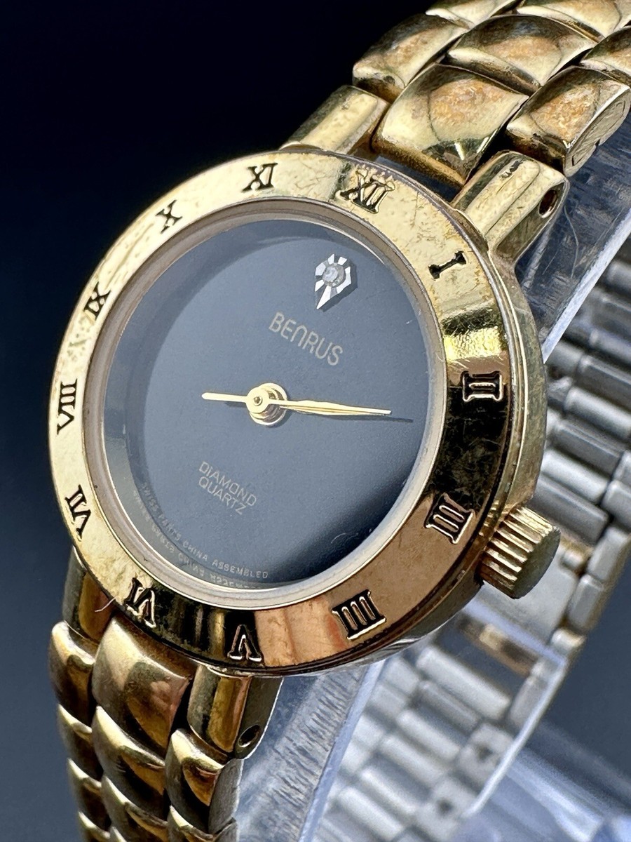 Benrus Diamond Quartz Gold Tone Women\'s Watch s-l400.jpg main image 4