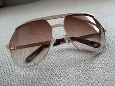 Occhiali da sole aviatore Cesare Paciotti vintage modello CPS 178 oro lucido diamanti 62