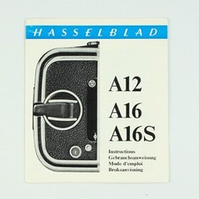 Hasselblad - A12 A16 A16S - Camera Magazine Original Instructions - Manual