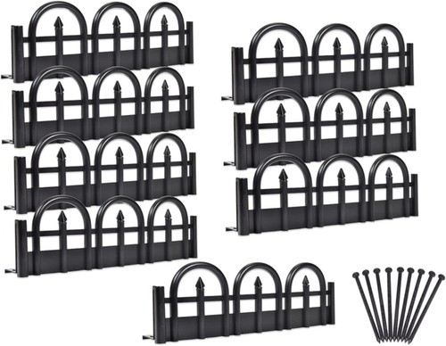 Dimex Decorative Landscape Edging Fence Kit No Dig Black 10 Ft NO Box