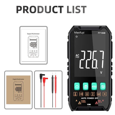 Mini Multimeter Smart Electrician Tester For DC/AC Voltage Capacitance Ohm Hz 