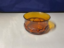 Vintage COLONY Crown Amber Glass 4 Small Frui...