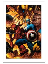 New Avengers #6 Canvas Giclee Art Bryan Hitch Cover Marvel Artworks Collection