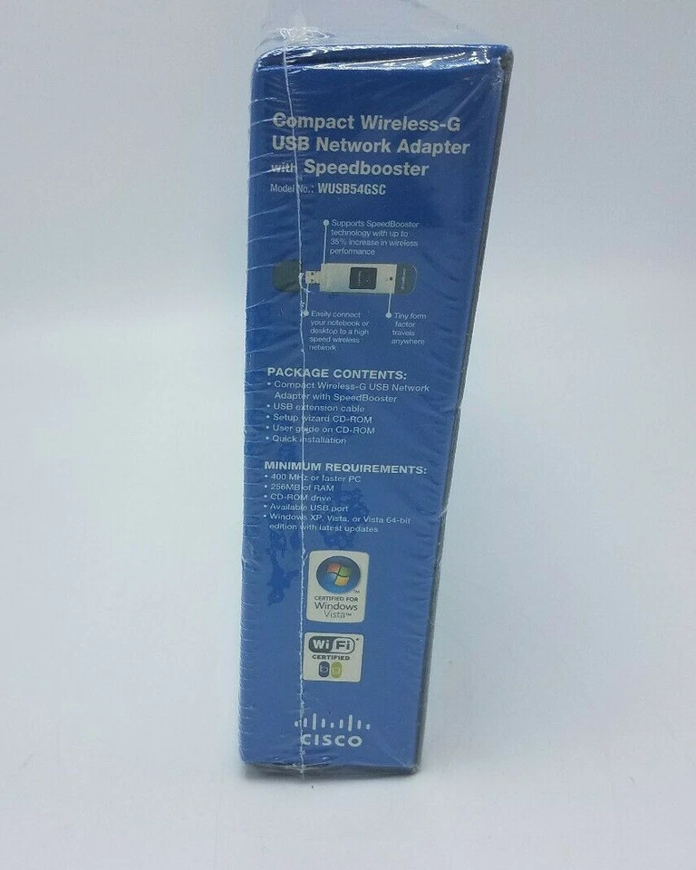 Cisco-Linksys WUSB54GSC Compact Wireless-G USB Network Adapter with SpeedBooster - Image 4 of 4