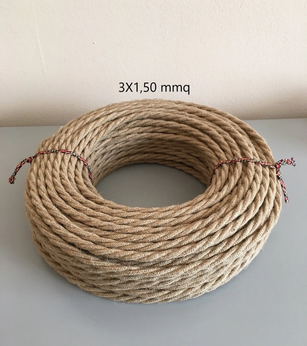3 m cavo in tessuto lampada a sospensione grigio chiaro, cavo in