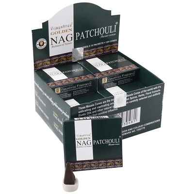 Vijayshree Golden Nag Patchouli Masala Incense Natural Dry Dhoop 12 X 10 Cones