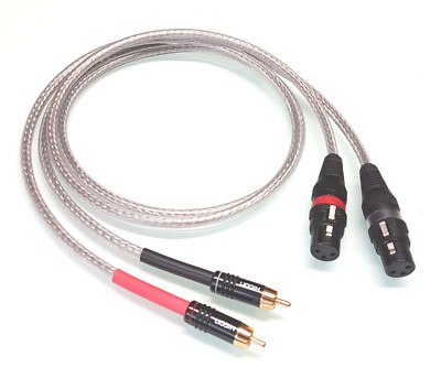 Sommercable -Corona- HighEnd Adapterkabel - XLR-Buchse auf Cinch - Carbon - OFC