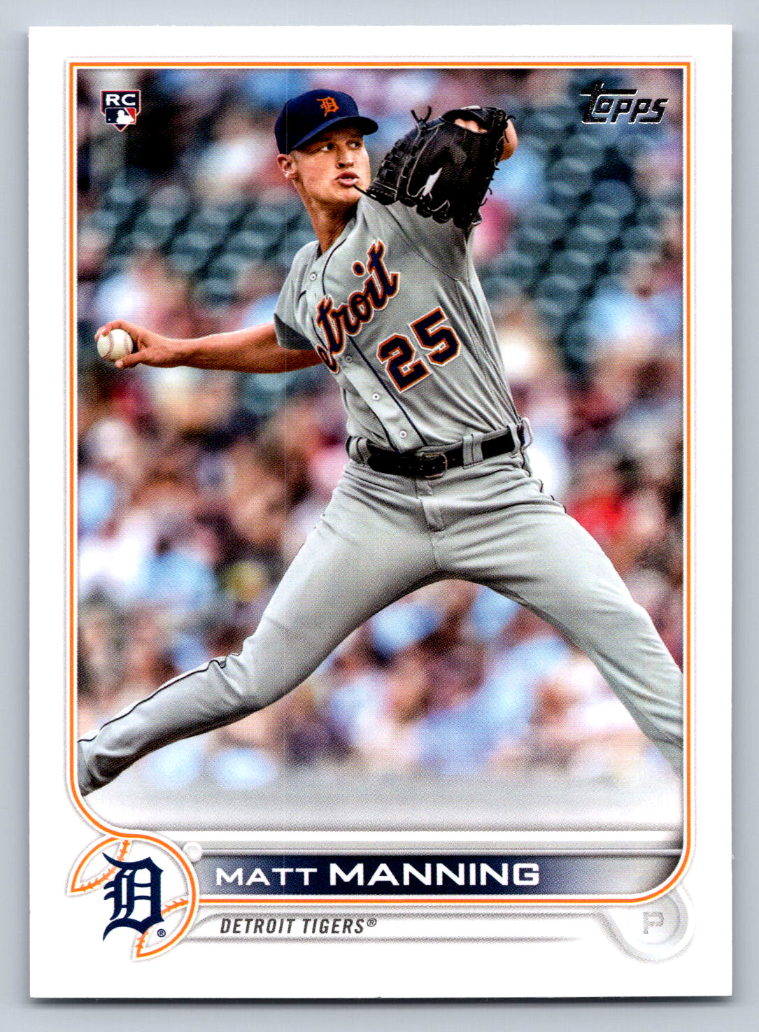 2022 Topps #31 Matt Manning Detroit Tigers Rookie Baseball Card