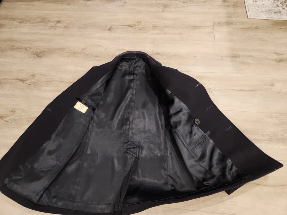 美国海军 PEMBROKE PEACOAT 38R / 小号复古 100% 羊毛。 — 第 4/4 张图片