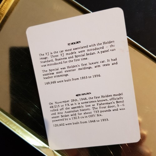 Holden FX+FJ playing cards - Picture 4 of 4