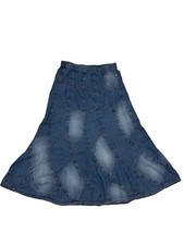 Studio West Apparel Women's Denim Patchwork Skirt Size S 100 Cotton RN89389