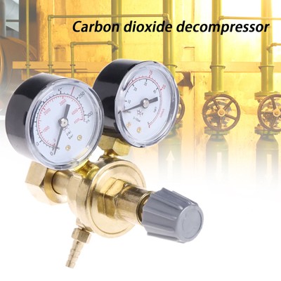 Argon CO2 Flaschenregler 2 Gauge MIG TIG Schweißer Gasdruckminderer Kupfer